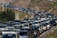 ترافیک سنگین در جاده چالوس و هراز
