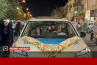 حضور کاروان عروسی در تجمع مردمی میدان انقلاب